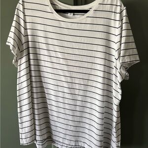 Old Navy Black and White Striped Tee